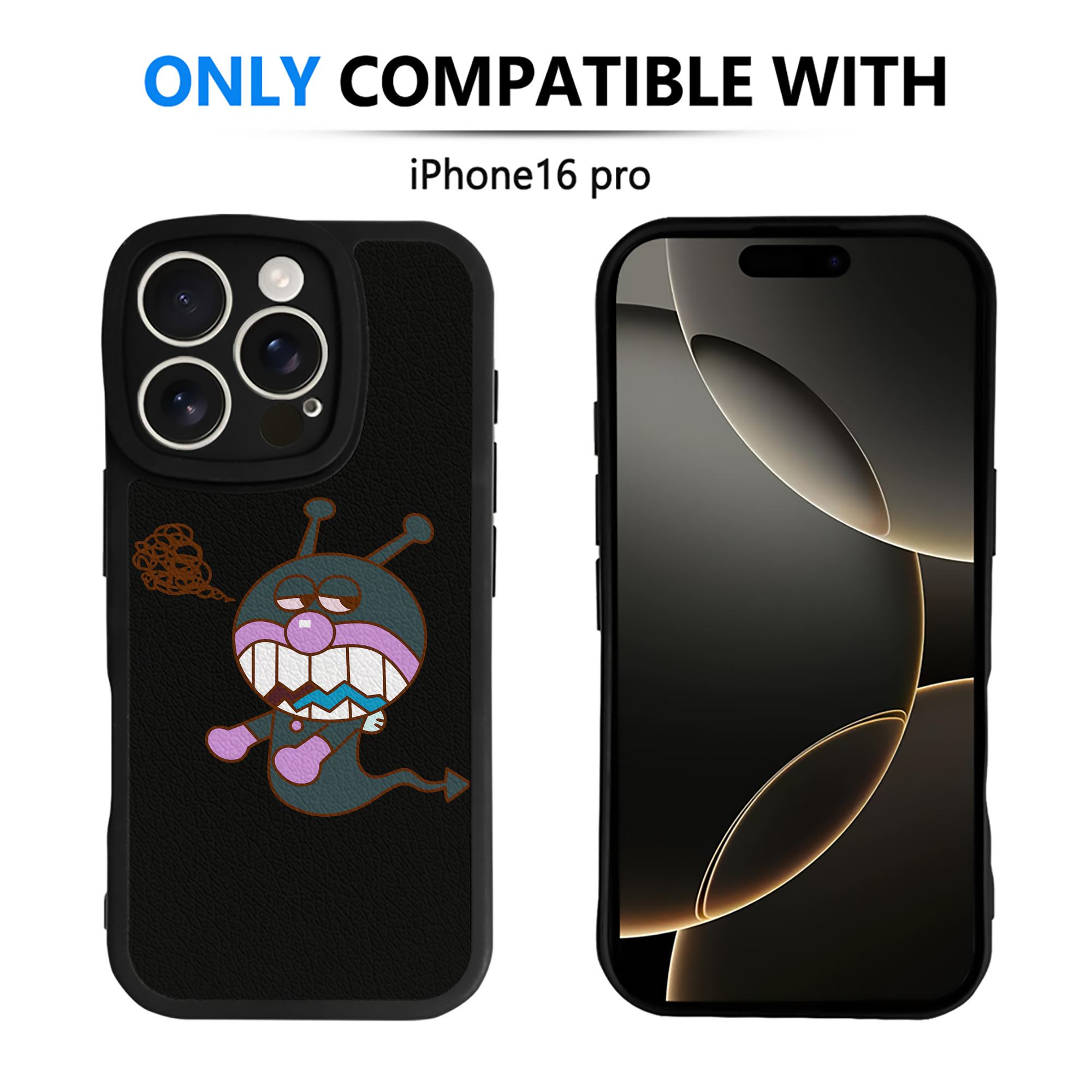 （画像用） アンパンマン Anpanman 【iPhone 16シリーズ対応】シリコンスマホケース（レザー調） 材質：シリコン